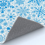 Blue Snowflakes - Light Background Rug Gallery Image 4
