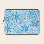 Blue Snowflakes - Light Background Laptop Sleeve Gallery Image 1
