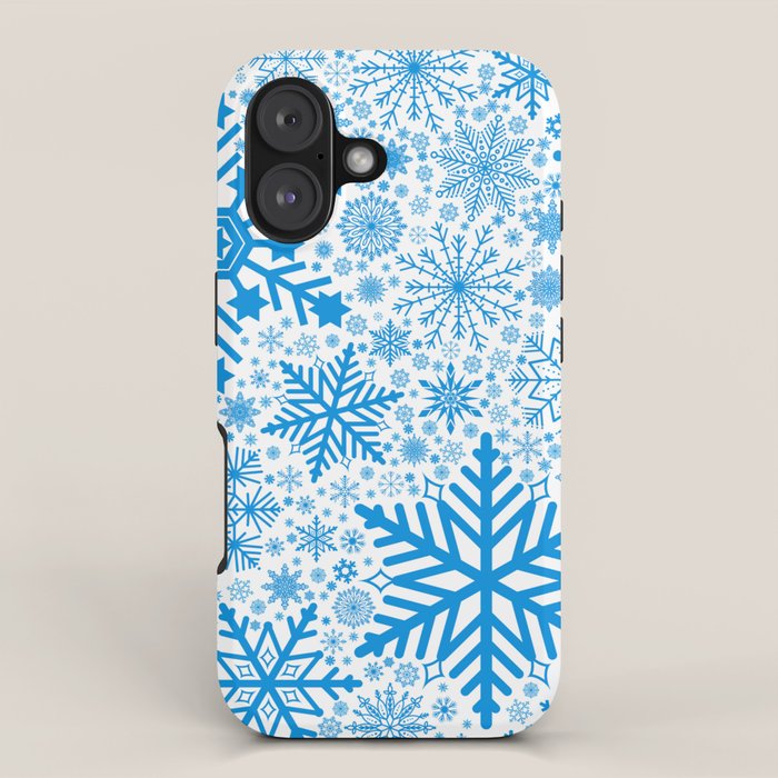 Blue Snowflakes - Light Background iPhone Case Gallery Image 1