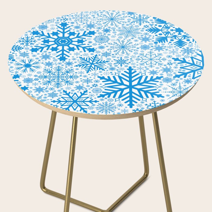 Blue Snowflakes - Light Background Side Table Gallery Image 2