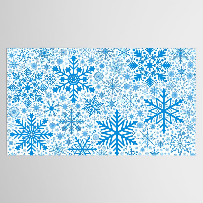 Blue Snowflakes - Light Background Tablecloth Gallery Image 2