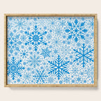 Blue Snowflakes - Light Background Serving Tray Gallery Image 1