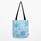 Blue Snowflakes - Light Background Tote Bag Gallery Image 2