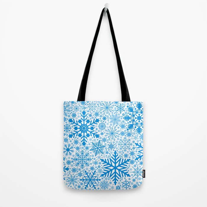Blue Snowflakes - Light Background Tote Bag Gallery Image 2