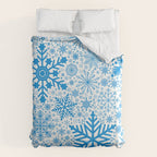 Blue Snowflakes - Light Background Comforter Gallery Image 6