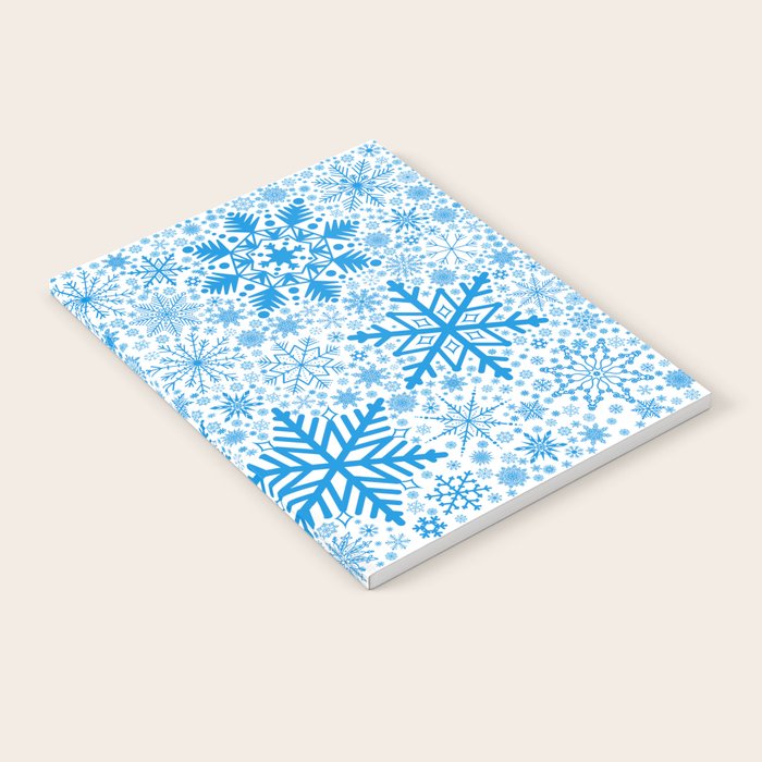 Blue Snowflakes - Light Background Notebook Gallery Image 2