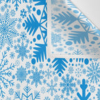 Blue Snowflakes - Light Background Wall Tapestry Gallery Image 3
