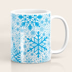 Blue Snowflakes - Light Background Coffee Mug Gallery Image 1