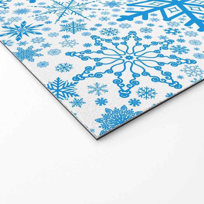 Blue Snowflakes - Light Background Welcome Mat Gallery Image 2