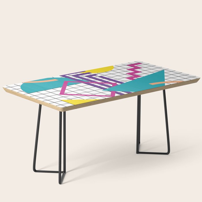 Memphis Pattern - 80s Retro White Coffee Table Gallery Image 1