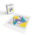 Memphis Pattern - 80s Retro White Jigsaw Puzzle Gallery Image 2