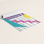 Memphis Pattern - 80s Retro White Yoga Mat Gallery Image 2