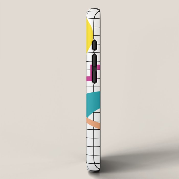 Memphis Pattern - 80s Retro White iPhone Case Gallery Image 2