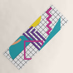Memphis Pattern - 80s Retro White Yoga Mat Gallery Image 1
