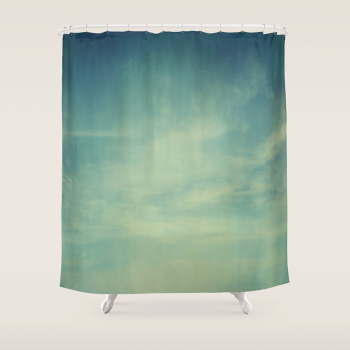 Sky Blue Shower Curtain Gallery Image 1