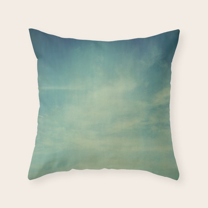 Sky Blue Throw Pillow Gallery Image 6