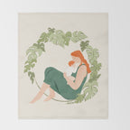 Maternal Bond (Red) Throw Blanket Gallery Image 2