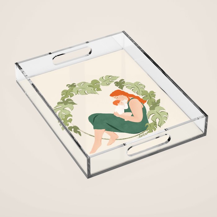 Maternal Bond (Red) Acrylic Tray Gallery Image 1
