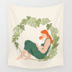 Maternal Bond (Red) Wall Tapestry Gallery Image 4