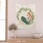 Maternal Bond (Red) Wall Tapestry Gallery Image 2