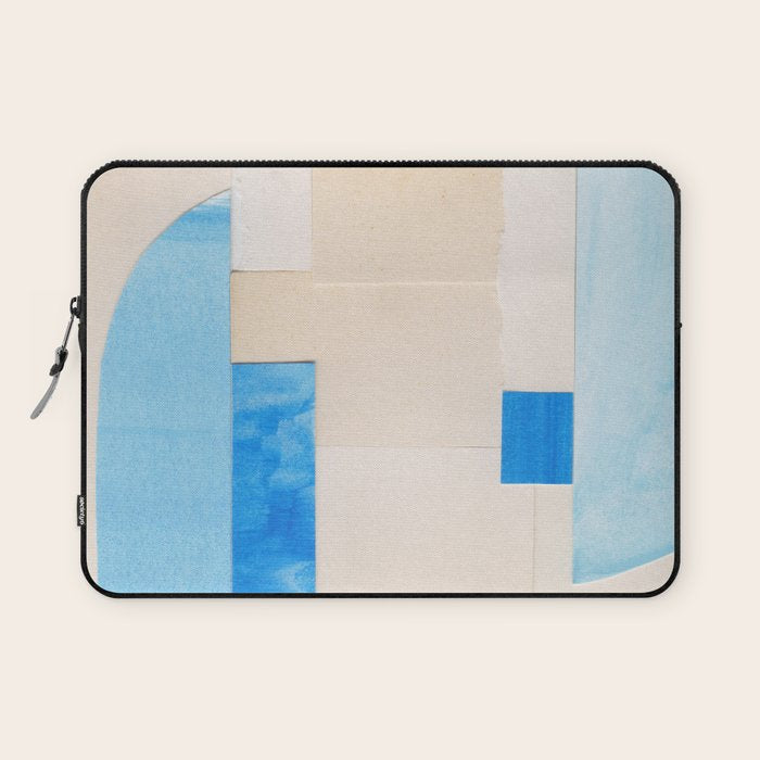 Blue Abstract Collage #2 Laptop Sleeve Gallery Image 1