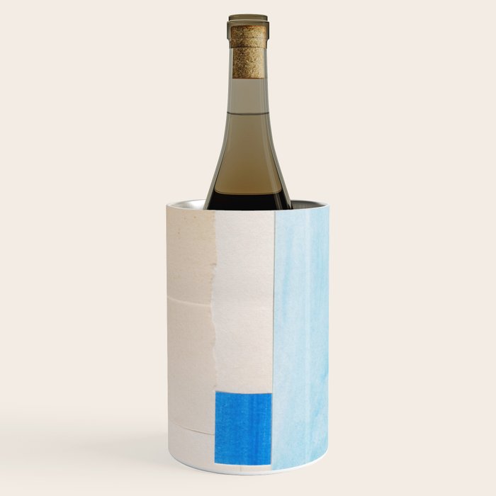 Blue Abstract Collage #2 Wine Chiller Gallery Image 3