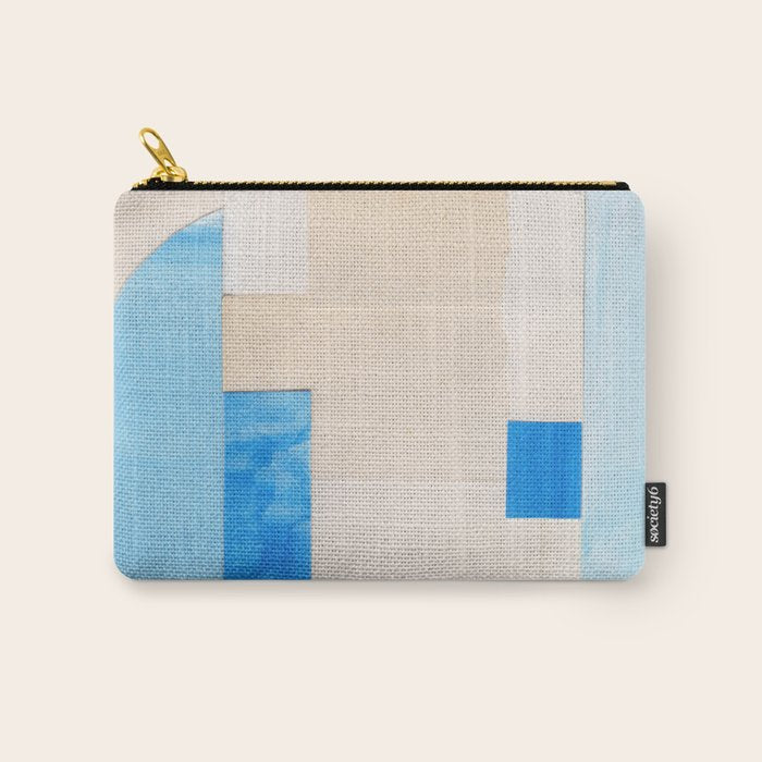 Blue Abstract Collage #2 Carry All Pouch Gallery Image 1