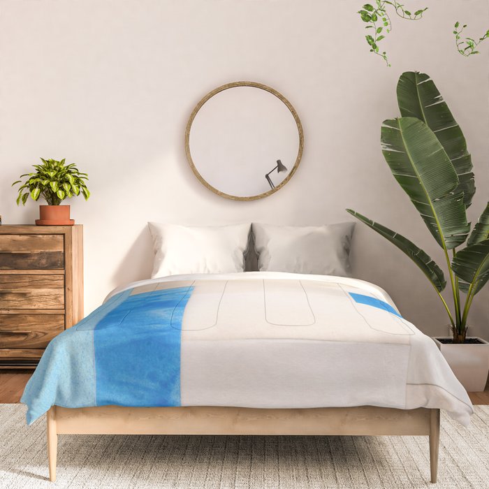 Blue Abstract Collage #2 Comforter Gallery Image 3