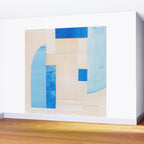 Blue Abstract Collage #2 Wall Mural Gallery Image 2