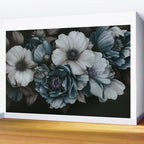 Twilight Floral Symphony In Turquoise Ivory Baroque Tones Wall Mural Gallery Image 2