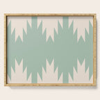 Geometric Southwestern Minimalism - Neutral Sage Green Serving Tray Gallery Image 1