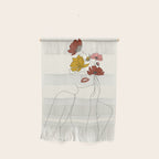 Colorful Thoughts Minimal Line Art Woman with Flowers Wall Hanging Gallery Image 1
