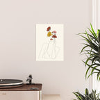 Colorful Thoughts Minimal Line Art Woman with Flowers Poster Gallery Image 2