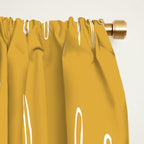 Raindrop Abstract Boho Pattern, Yellow Window Curtain Gallery Image 2