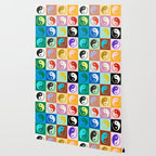 Checkered Yin Yang Pattern (Color Block Version) Wallpaper Gallery Image 2
