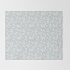 Cluster Flower Vines - Mint Throw Blanket Gallery Image 2