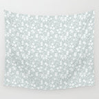 Cluster Flower Vines - Mint Wall Tapestry Gallery Image 4