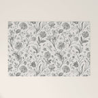 Toile de Jouy Vintage French Floral Welcome Mat Gallery Image 1