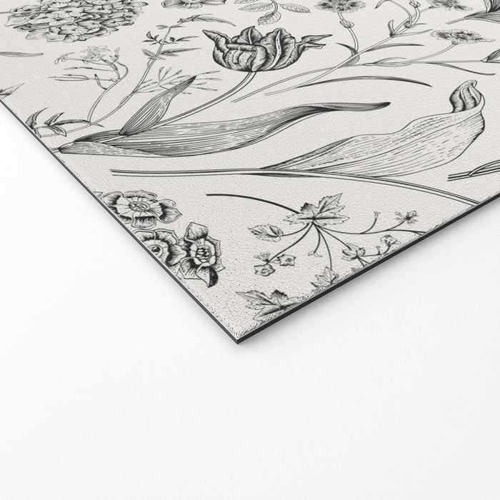 Toile de Jouy Vintage French Floral Welcome Mat Gallery Image 2
