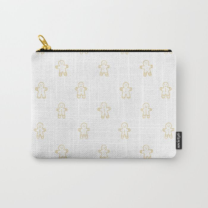 Christmas gingerbread cookie pattern Carry All Pouch Gallery Image 1