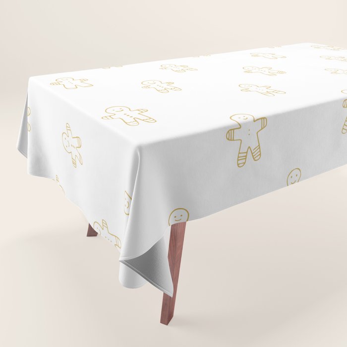 Christmas gingerbread cookie pattern Tablecloth Gallery Image 1