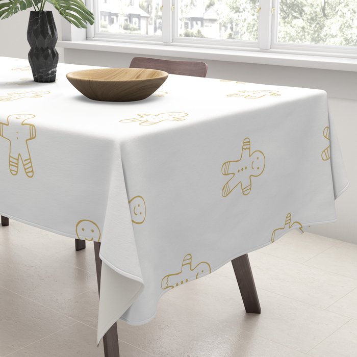 Christmas gingerbread cookie pattern Tablecloth Gallery Image 3