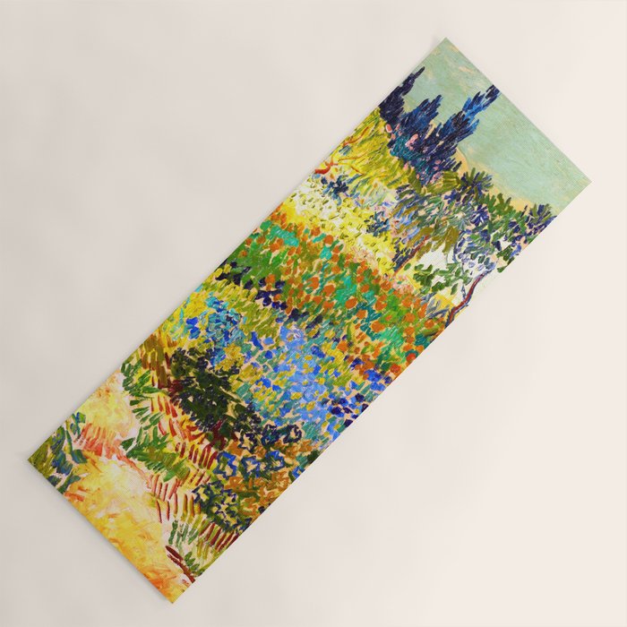Vincent Van Gogh Flower Garden Landscape Yoga Mat Gallery Image 1