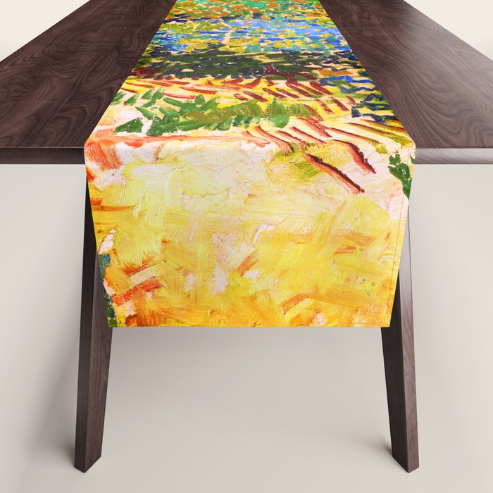 Vincent Van Gogh Flower Garden Landscape Table Runner Gallery Image 1
