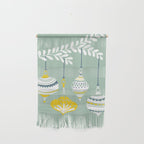 Cheerful little Christmas baubles mint Wall Hanging Gallery Image 1
