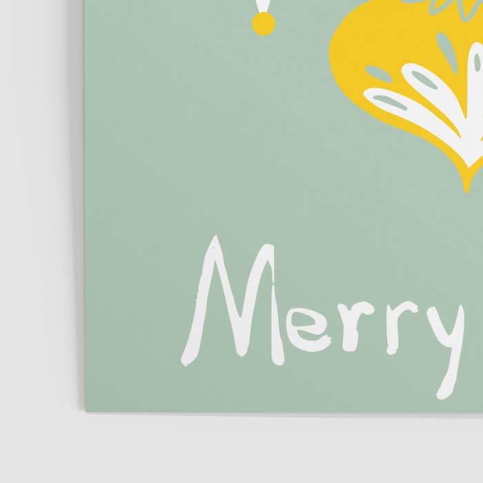 Cheerful little Christmas baubles mint Poster Gallery Image 3