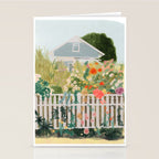 A Postcard From Cozy  - mixed media Garden Illustration  Stationery Card Gallery Image 2