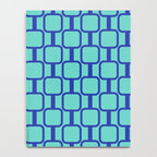 Mod Links Mid Century Modern Geometric Pattern Aqua Blue Notebook Gallery Image 4