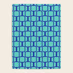 Mod Links Mid Century Modern Geometric Pattern Aqua Blue Poster Gallery Image 4