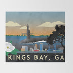 Kings Bay, GA - Submarine Homeport Throw Blanket Gallery Image 2